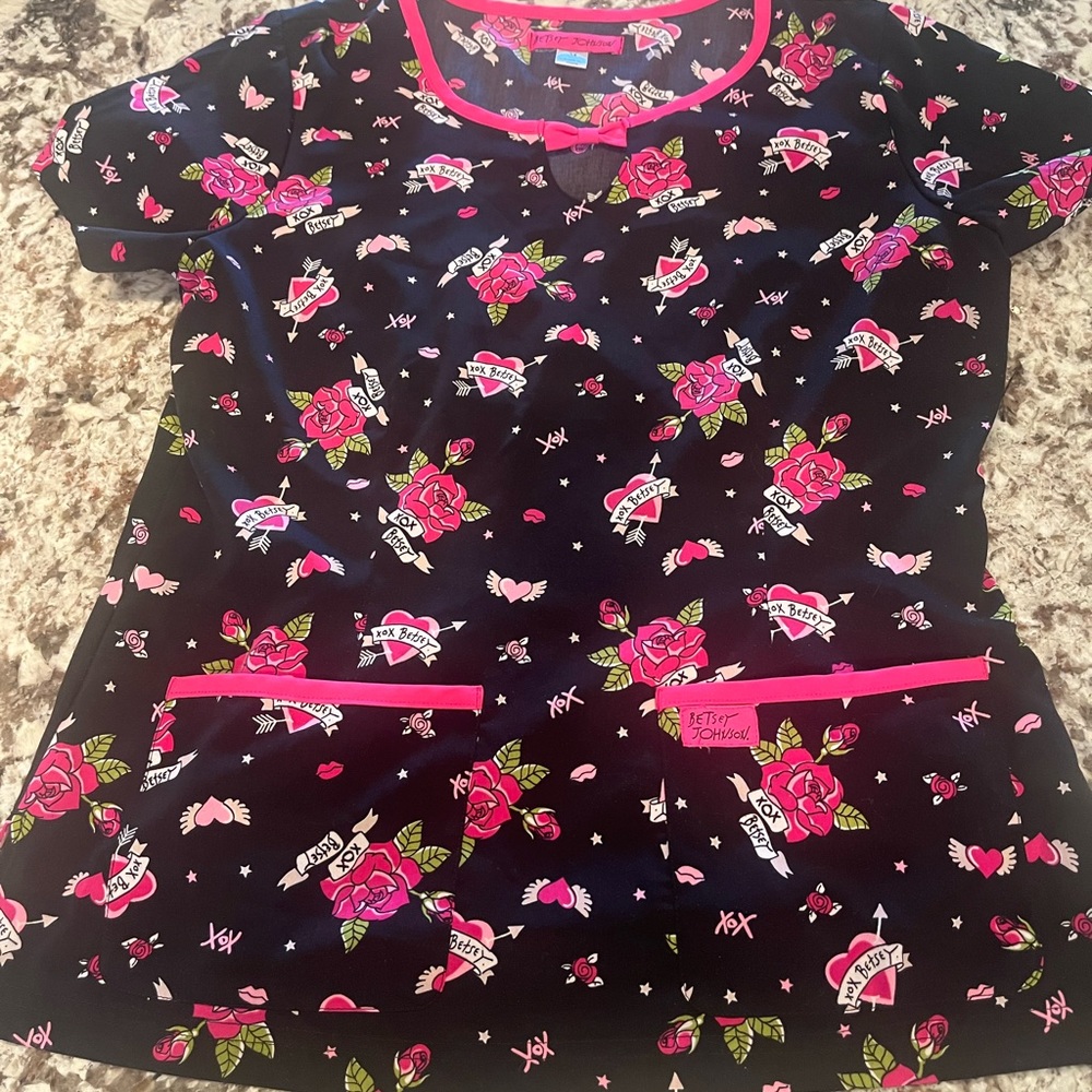 Betsey Johnson Scrub Top